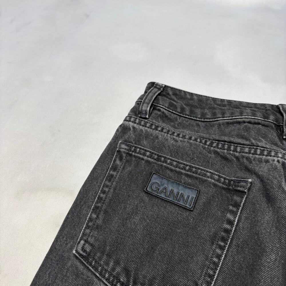 GANNI Misy High Rise Cropped Jeans Women's 29 Black Denim Minimalist - Picture 14 of 15